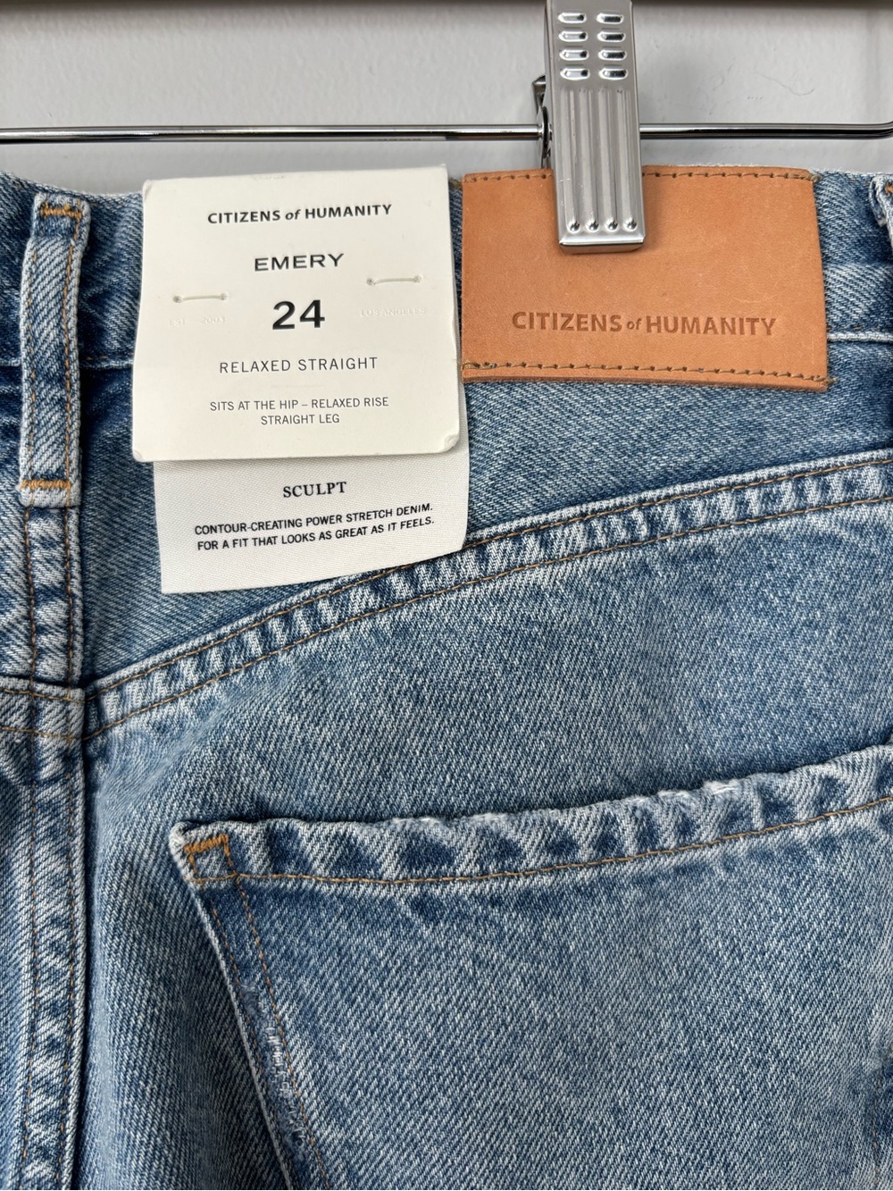 Citizens of Humanity Emery Straight Leg Jeans in Light Blue Denim